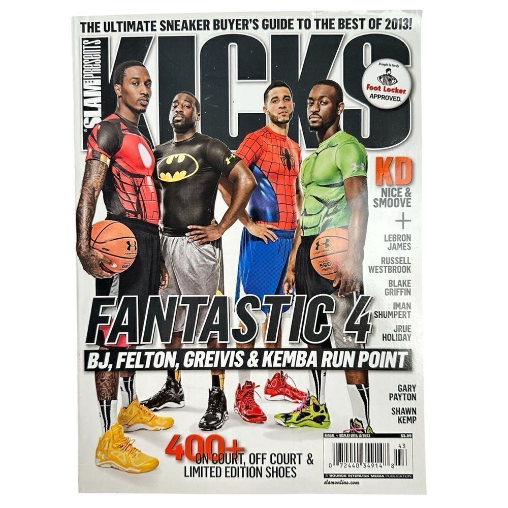 Slam Magazine KICKS 2013 Sneakers BJ Felton Grieves Kemba Walker FANTASTIC 4